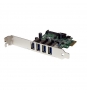 StarTech.com Tarjeta Adaptador PCI Express PCI-E USB 3.1 con UASP de 4 Puertos - Alimentación SATA