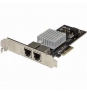 StarTech.com Tarjeta de Red PCI Express con 2 Puertos 10GBase-T - Tarjeta de Red PCI-E de 10 Gb NBASE-T con Chipset X550 - Negro