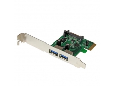 StarTech.com Tarjeta PCI Express de 2 Puertos USB 3.1 SuperSpeed con UASP y Alimentación SATA - Adaptador Interno