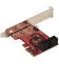 StarTech.com Tarjeta PCIe Controladora SATA de 4 Puertos - Tarjeta de Expansión PCI Express SATA - 6Gbps - Perfil Bajo/Completo - Conectores SATA Api