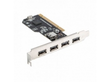 TARJETA PCI LANBERG 4X USB2.0 EXTERNOS + 1X USB2.0 INTERNO HASTA 480MBPS PCI-US2-005