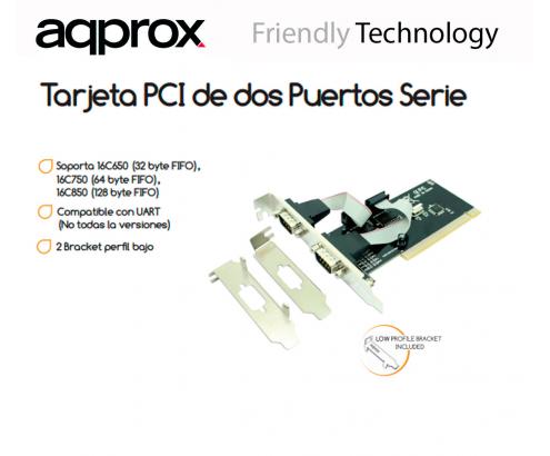 TARJETA SERIE 2 PUERTOS PCI APPROX APPPCI2S