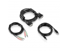 Trendnet Cable para video, teclado y ratón (kvm) 3 m Negro