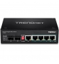 Trendnet switch No administrado Gigabit Ethernet (10/100/1000) EnergÍ­a sobre Ethernet (PoE) Negro