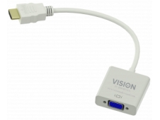 Vision cambiador de género para cable HDMI, VGA Blanco